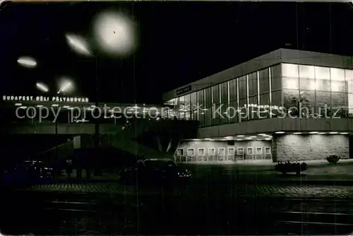 AK / Ansichtskarte Budapest Suedbahnhof bei Nacht Budapest