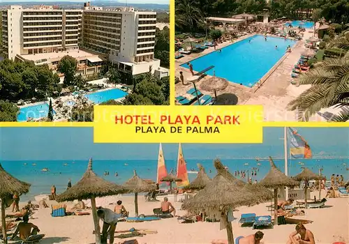 AK / Ansichtskarte Playa_de_Palma_Mallorca Hotel Playa Park m. Pool u. Strand Playa_de_Palma_Mallorca