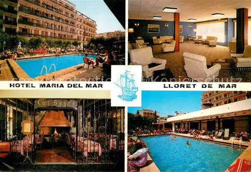 AK / Ansichtskarte Lloret_de_Mar Hotel Maria de Mar Teilansichten m. Pool Lloret_de_Mar