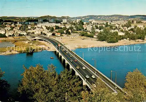 AK / Ansichtskarte Kristiansand_Norge Stadt u. Oddernes Bruecke 