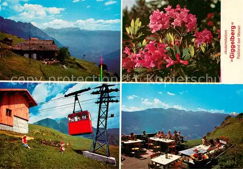 AK / Ansichtskarte Giggelberg_Meran_Merano_IT Jausenstation Gondel 