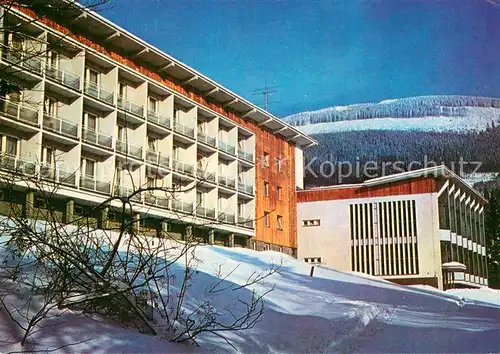 AK / Ansichtskarte Spindleruv_Mlyn_Spindelmuehle_Riesengebirge_CZ Interhotel Montana Schnee Winter 