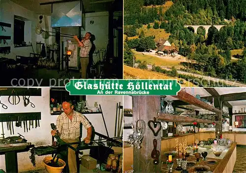 AK / Ansichtskarte Breitnau Glashuette Hoellental Glasblaeser Heinz Pichotta bei der Arbeit Breitnau