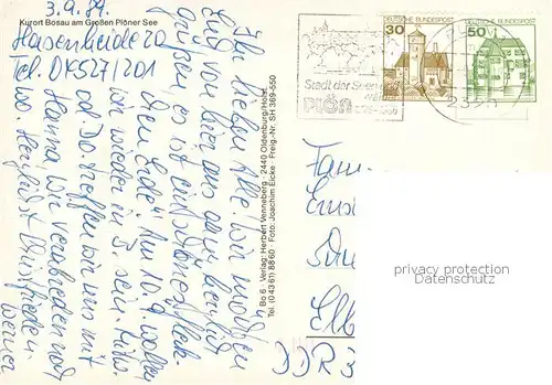 AK / Ansichtskarte Bosau am Grossen Ploener See Fliegeraufnahme Bosau