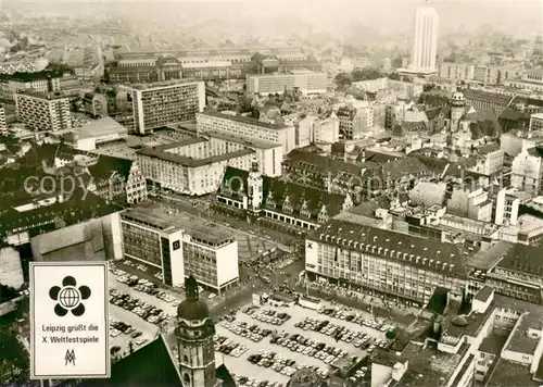 AK / Ansichtskarte Leipzig X Weltfestspiele Fliegeraufnahme Leipzig
