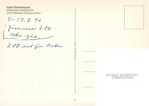 AK / Ansichtskarte Malente Gremsmuehlen Hotel Diekseepark Malente Gremsmuehlen