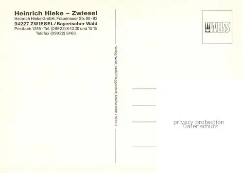 AK / Ansichtskarte Zwiesel__Niederbayern Baerwurzerei Hieke Destillierblase Kostenlose Baerwurzprobe Verkauf Buero 