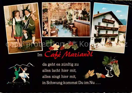 AK / Ansichtskarte Lam_Oberpfalz Cafe Mariandl Gaststube Bar Musiker Duo Lam_Oberpfalz