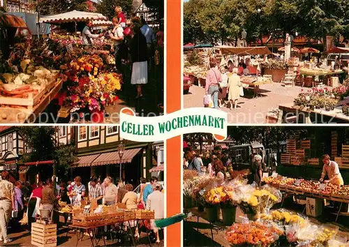 AK / Ansichtskarte Celle_Niedersachsen Wochenmarkt Details Celle_Niedersachsen