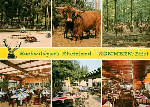 AK / Ansichtskarte Kommern_Commern_Mechernich Hochwildpark Rheinland Wildpark Restaurant Cafe Gastraeume Terrasse 