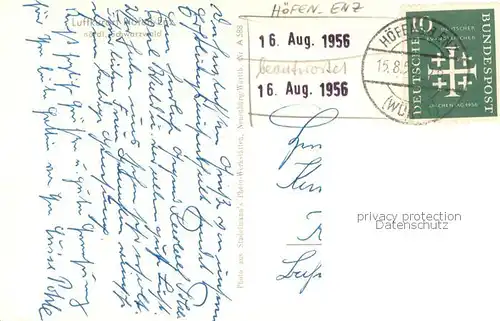 AK / Ansichtskarte Hoefen_Enz Ansicht mit Kirche Luftkurort im Schwarzwald Hoefen_Enz