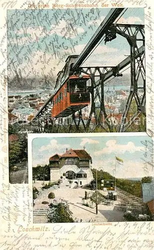 AK / Ansichtskarte Loschwitz Die 1. Berg Schwebebahn der Welt Loschwitzhoehe Hotel Restaurant Loschwitz