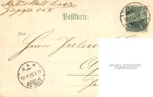 AK / Ansichtskarte Dresden_Elbe Zwinger Teich Brunnen Albertsplatz Stilles Wasser Litho 