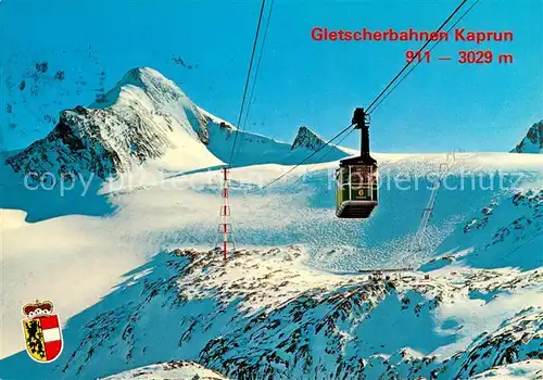 AK / Ansichtskarte Kaprun Gletscherbahnen Kaprun Luftseilbahn m. Kitzsteinhorn Kaprun