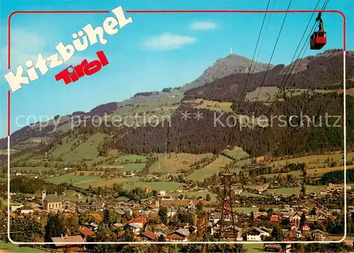 AK / Ansichtskarte Kitzbuehel_Tirol Hahnenkammbahn geg. Kuetzbueheler Horn Kitzbuehel Tirol