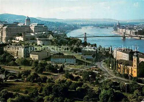 AK / Ansichtskarte Budapest Latkep Teilansicht m. Donau u. Bruecke Budapest