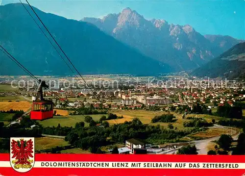 AK / Ansichtskarte Lienz__Tirol Gesamtansicht m. Seilbahn a. d. Zettersfeld 