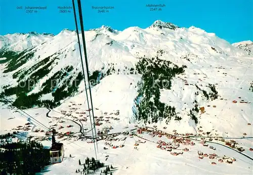 AK / Ansichtskarte Lech_Vorarlberg Ruefikopfbahn m. oestl. Johanneskopf Hochlicht Braunarlspitze Mohnenfluh Schnee Winter Lech Vorarlberg