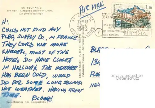 AK / Ansichtskarte Amboise_37 La grosse horloge 