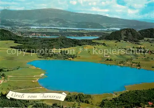 AK / Ansichtskarte Turnersee_Kaernten_AT Fliegeraufnahme Unterkaernter Seengebiet Klopeiner See u. Stausee 