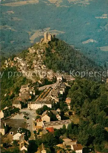 AK / Ansichtskarte Najac_12 Fliegeraufnahme La ville dominee par la Chateau 