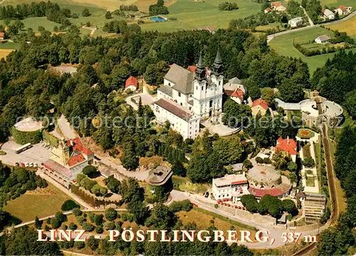 AK / Ansichtskarte Linz_Donau Fliegeraufnahme Linz Poestlingberg m. Grottenbahn im Festungsturm Linz_Donau