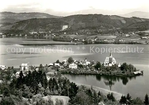 AK / Ansichtskarte Maria_Woerth_Woerthersee Blick geg. Poertschach Maria_Woerth_Woerthersee