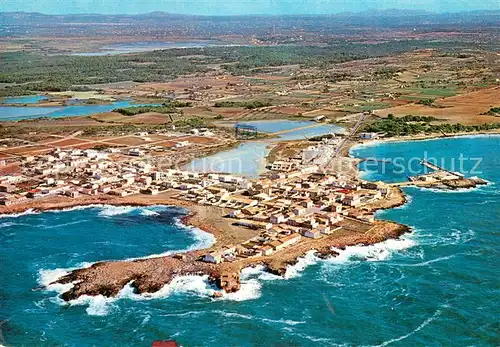 AK / Ansichtskarte Colonia_de_Sant_Jordi Fliegeraufnahme Die Salinen Colonia_de_Sant_Jordi