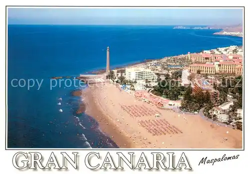 AK / Ansichtskarte Maspalomas_Gran_Canaria_ES Fliegeraufnahme Panorama Strand 