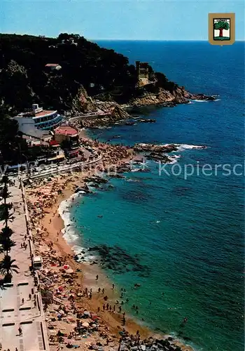 AK / Ansichtskarte Lloret_de_Mar Promenade v. d.  Burg m. Strand Lloret_de_Mar
