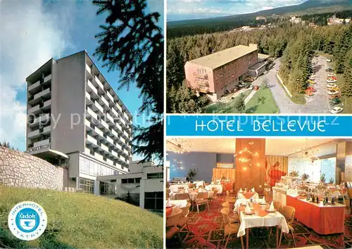 AK / Ansichtskarte Horny_Smokovec Hotel Bellevue Teilansichten Horny Smokovec