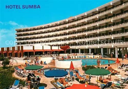 AK / Ansichtskarte Cala_Millor_Mallorca Hotel Sumba Aussenansicht m. Pool Cala_Millor_Mallorca