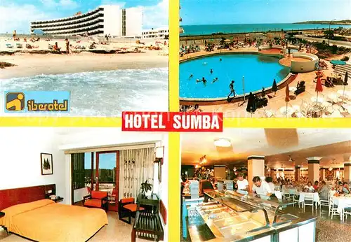 AK / Ansichtskarte Cala_Millor_Mallorca Hotel Sumba m. Pool u. Strand Cala_Millor_Mallorca
