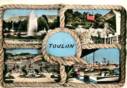 AK / Ansichtskarte Toulon_Var Springbrunnen Hafen Gondel Toulon_Var