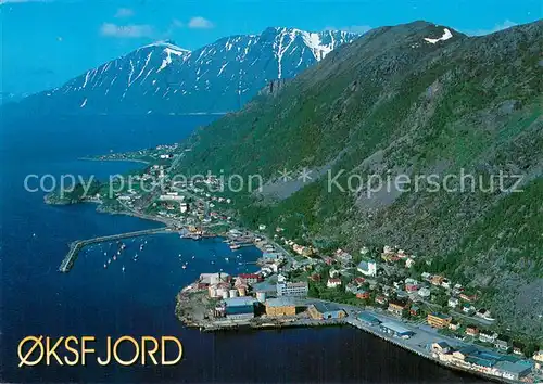 AK / Ansichtskarte Oksfjord_Norge Fliegeraufnahme Panorama 