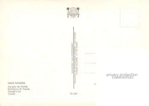 AK / Ansichtskarte Gran_Canaria_ES Parador de Tejeda 