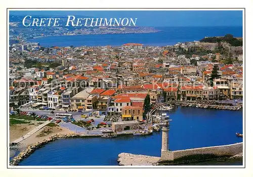 AK / Ansichtskarte Rethymnon_Kreta Fliegeraufnahme Rethymnon Kreta