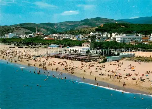 AK / Ansichtskarte Calella_de_Mar_ES Detalle de la playa Fliegeraufnahme 