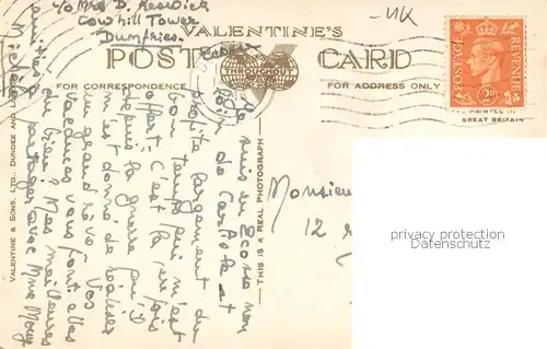 AK / Ansichtskarte Dumfries_Galloway_UK The Caul River Nith Valentines Post Card 