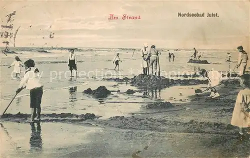 AK / Ansichtskarte Juist_Nordseebad Am Strand Juist_Nordseebad