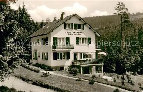 AK / Ansichtskarte Hundsbach_Forbach Pension Gaestehaus Haus Herrmann im Schwarzwald Hundsbach Forbach