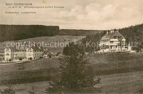 AK / Ansichtskarte Bad_Duerrheim Hoechstgelegenes Solbad Europas Kindersolbad Landessolbad Bad_Duerrheim