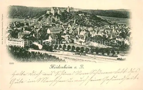 AK / Ansichtskarte Heidenheim_Brenz Panorama mit Blick zum Schloss Heidenheim Brenz