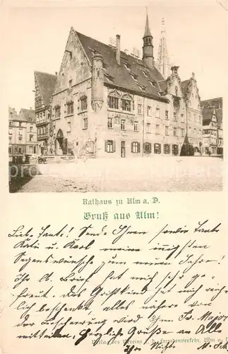 AK / Ansichtskarte Ulm__Donau Rathaus 