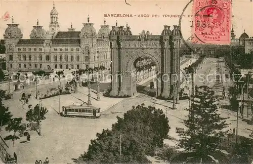 AK / Ansichtskarte Barcelona_Cataluna Arco del Triunfo Palacio Barcelona Cataluna