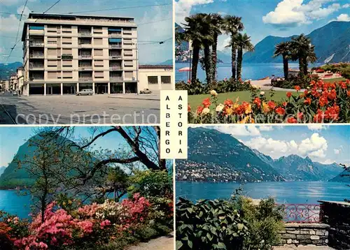 AK / Ansichtskarte Lugano_Lago_di_Lugano Hotel Astoria Garni m. See Ansichten Lugano_Lago_di_Lugano