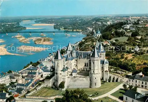 AK / Ansichtskarte Saumur_49 Fliegeraufnahme Das Schloss u. d. Loire 