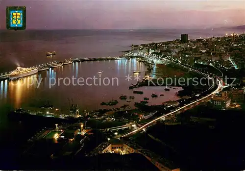 AK / Ansichtskarte Santa_Cruz_de_Tenerife Hafenansicht bei Nacht Santa_Cruz_de_Tenerife