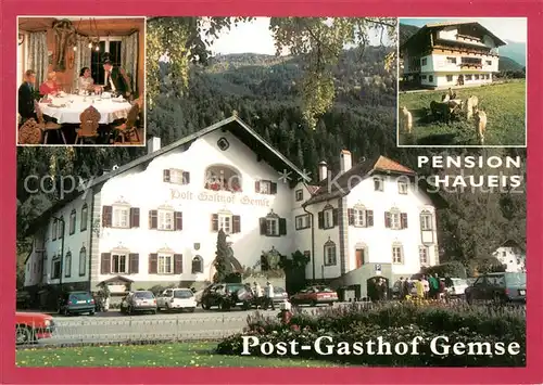 AK / Ansichtskarte Zams_Tirol_AT Pension Hauseis u. Post Gasthof Gemse Aussenansichten 