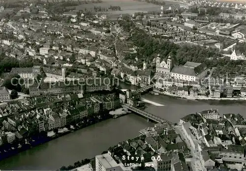 AK / Ansichtskarte Steyr_Enns_Oberoesterreich Fliegeraufnahme Steyr_Enns